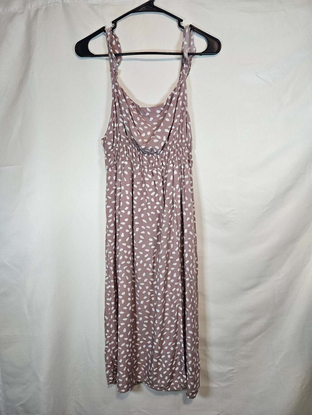Pink Lily Mauve Polka Dot Sleeveless Maxi Dress Size XL